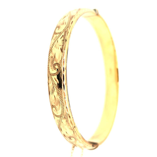 Pre Owned 9ct Hinged Bangle ZU51